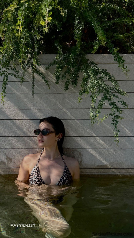 Lucy Hale Tits in the Pool