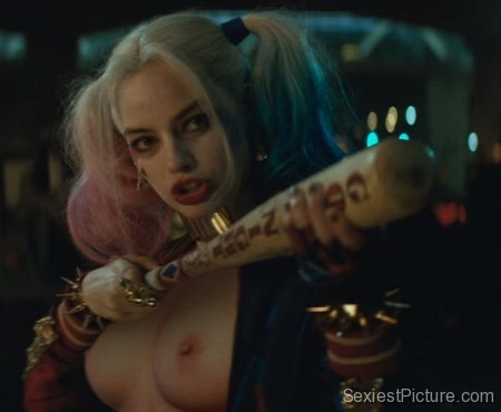 Margot Robbie Harlie Quinn nude topless boobs big tits