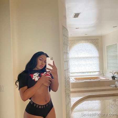 Megan Thee Stallion Holding Her Nude Boobs