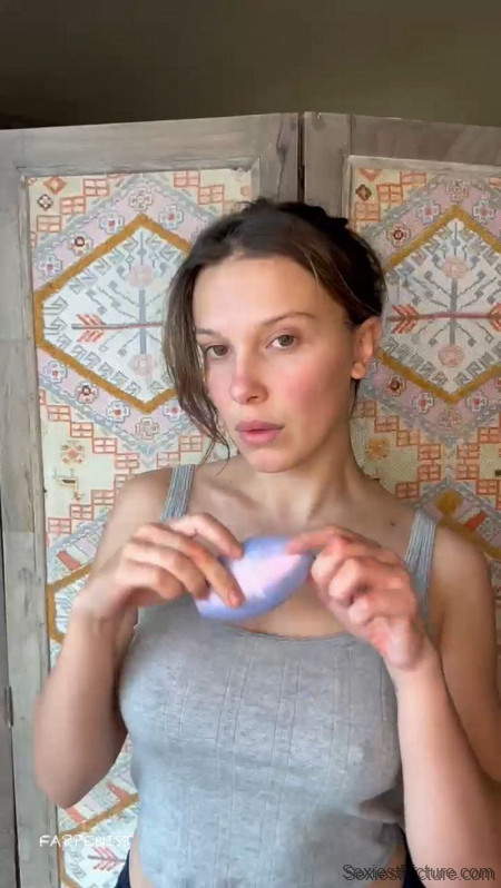 Millie Bobby Brown Nipples and Face Cream
