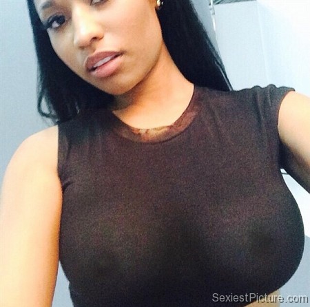 Nicki Minaj see through boobs big tits selfie