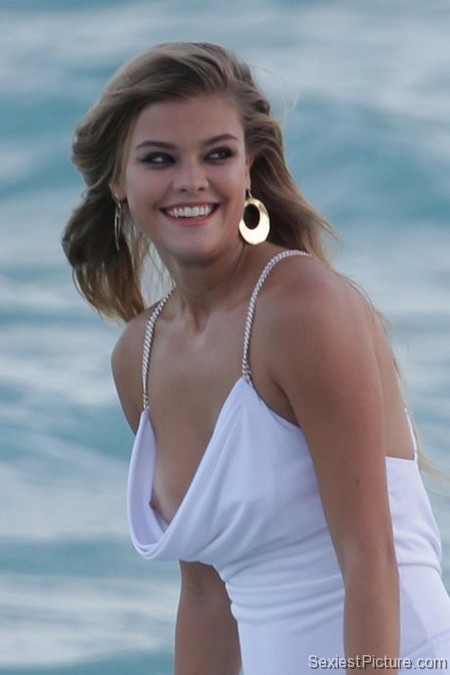 Nina Agdal nude wardrobe malfunction nip slip tits boobs oops