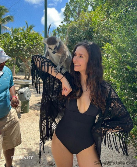 Nina Dobrev Big Tits Swimsuit