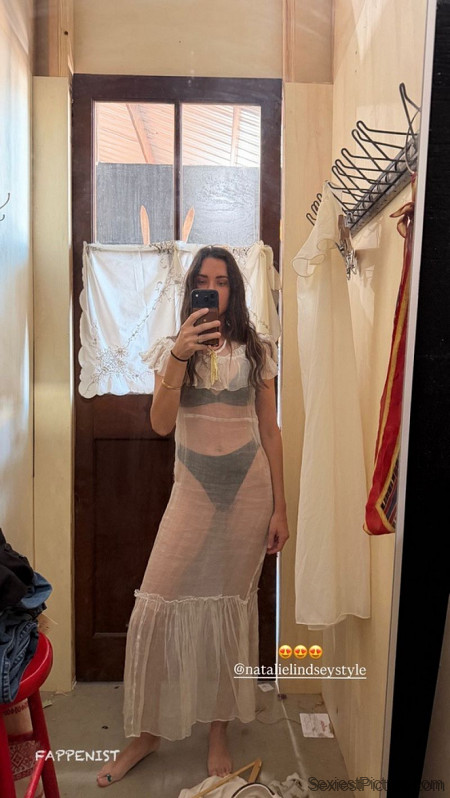 Odette Annable Sexy See Through Dress