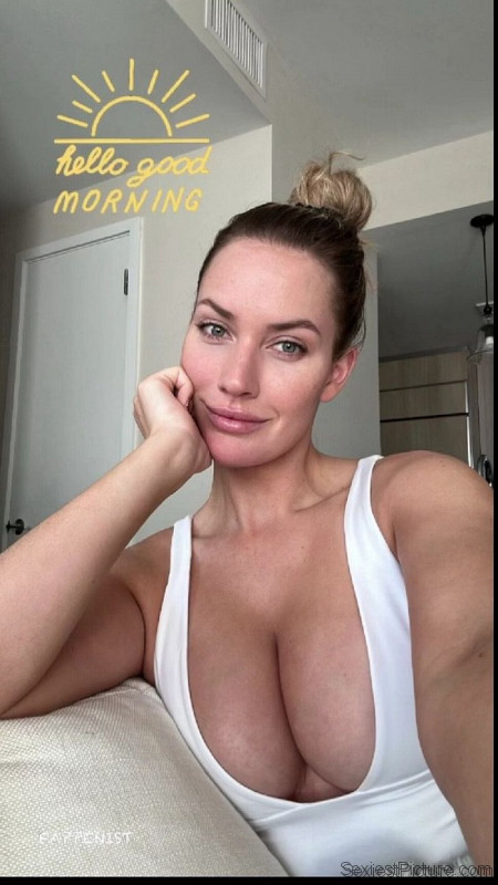 Paige Spiranac Braless Huge Boobs