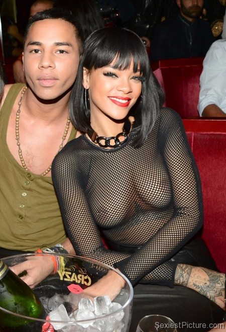 Rihanna see through boobs big tits
