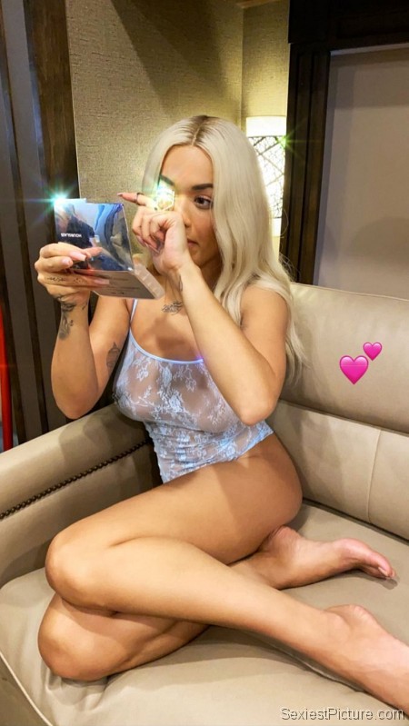 Rita Ora See Through Lingerie