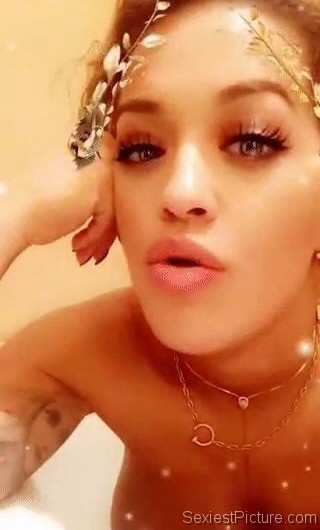 Rita Ora naked selfie in the bath