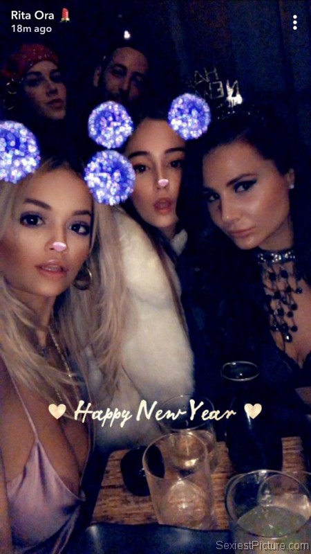 Rita Ora nip slip New Years