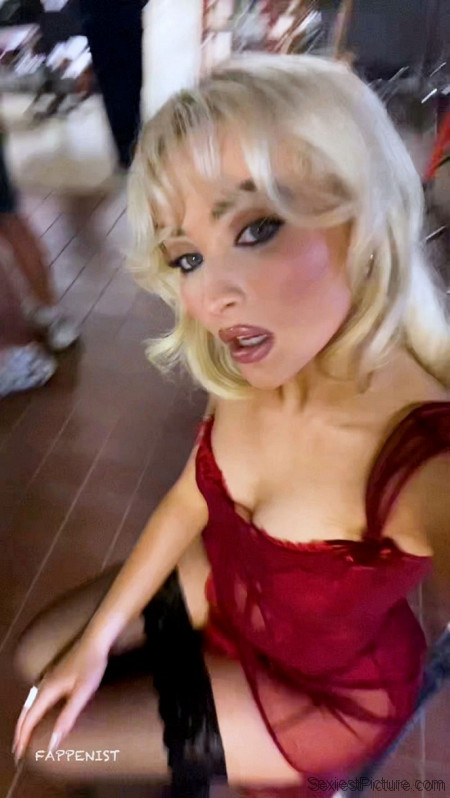 Sabrina Carpenter Tits in Sexy Lingerie