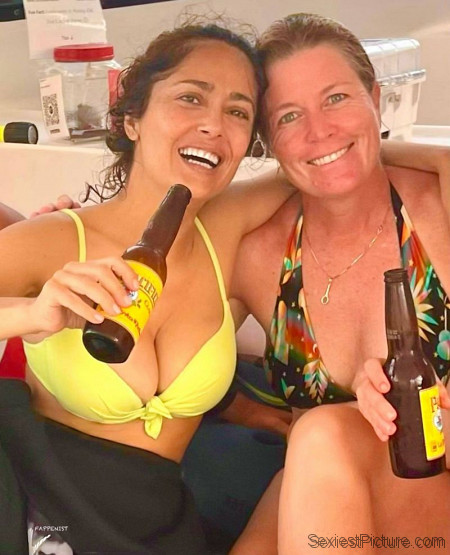 Salma Hayek Huge Boobs Bikini