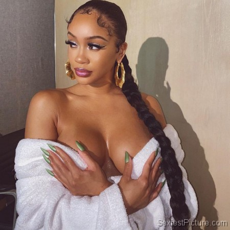 Saweetie Topless Boobs