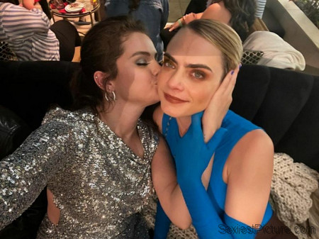 Selena Gomez and Cara Delevingne Kissing