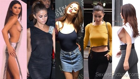Selena Gomez nipple tits compilation