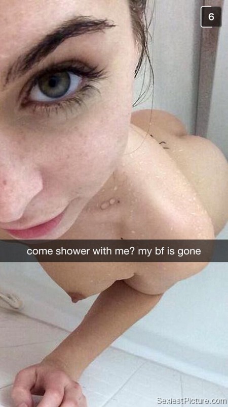 Sexy young cheating teen shower wet nude snapchat leaked