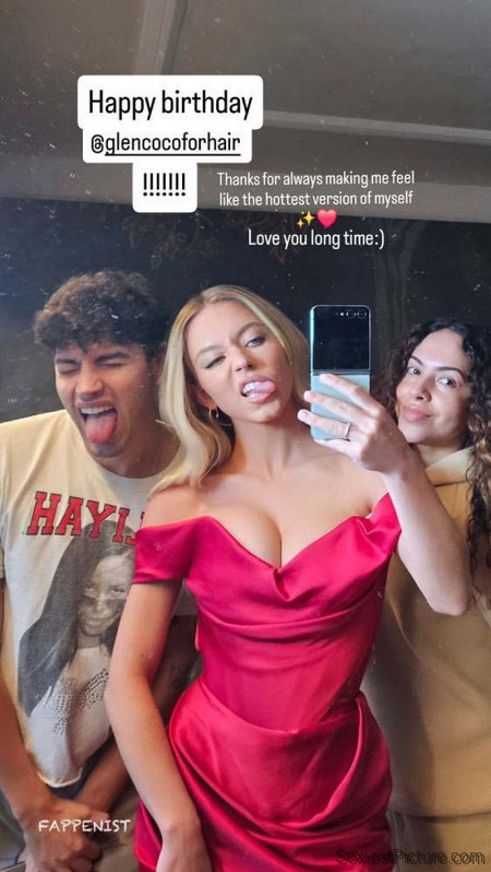 Sydney Sweeney Big Tits Red Dress