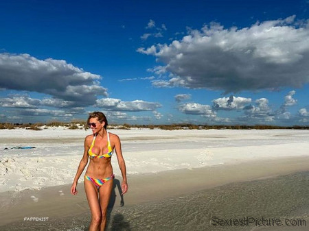 Tricia Helfer Big Tits Bikini