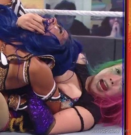 WWE Diva Asuka Nip Slip