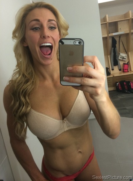 WWE Diva Charlotte Flair lingerie selfie leaked