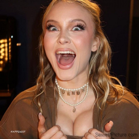 Zara Larsson Pushing Her Tits Together