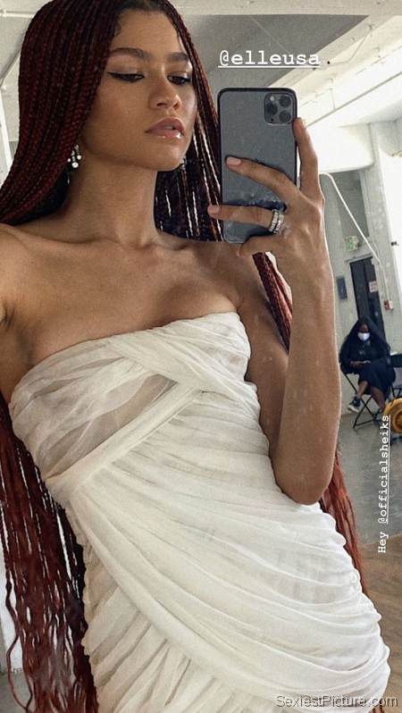 Zendaya Braless Boobs