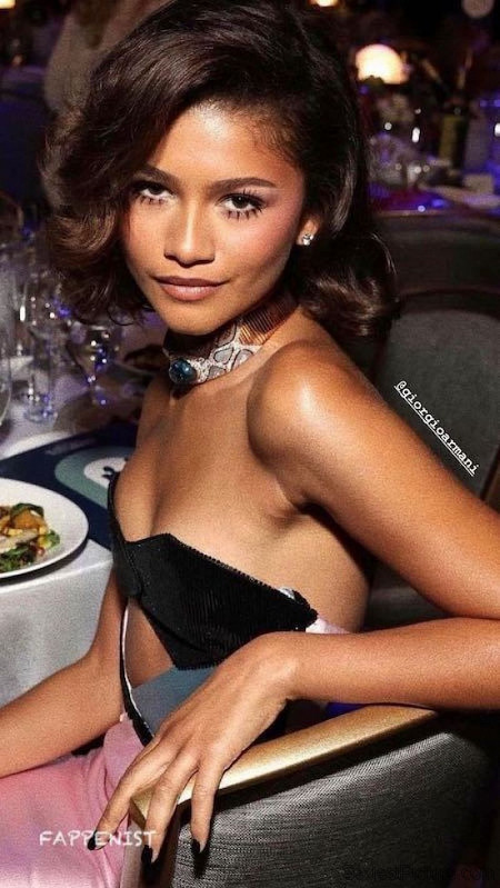 Zendaya Coleman Braless Boobs